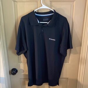 Columbia Black Polo Shirt Classic Casual